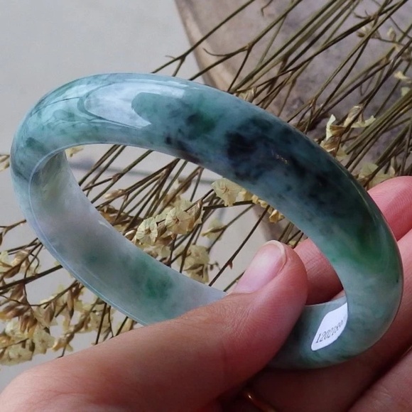 Certified Green 100% Natural A JADE Jadeite Bangle Bracelet 玉镯 56mm - Picture 5 of 10